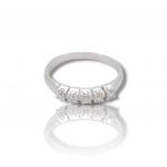 White gold eternity ring k18 with 5 diamonds (code R2204)